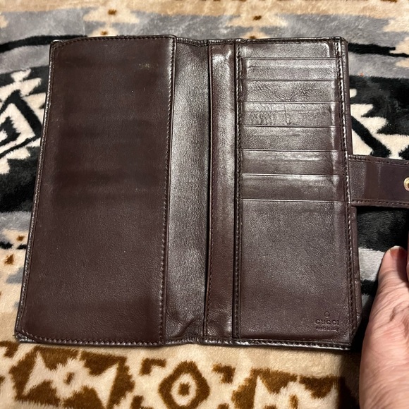 GUCCI RaRe Vintage GG Guccissima Continental Brown Wallet - Picture 13 of 16